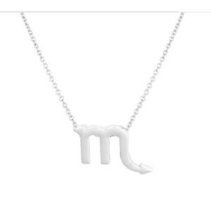 Astrology Necklace Scorpio Silver Tone Constellation Necklace Gift Simple
